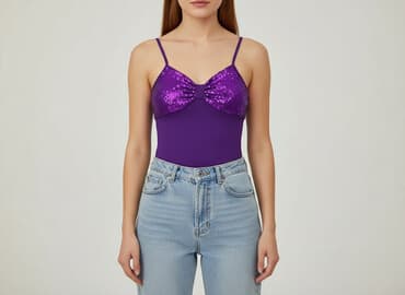 reserved sukienka fioletowa: T-shirt damski, rozmiar S — 7