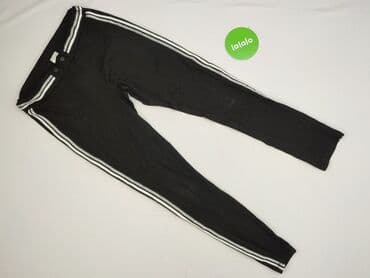 jeansy damskie podarte: Material trousers for women, size M (EU 38) — 2