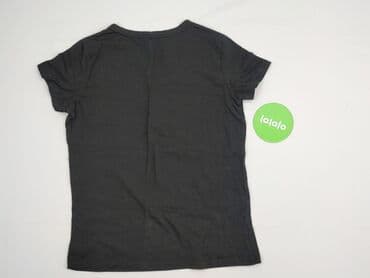 czarne t shirty damskie w serek: F&F, T-shirt damski, rozmiar L — 4