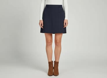 spódniczka alex biało niebieska: Spódnica damska, rozmiar L — 6