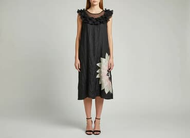 sukienka z przezroczystymi rękawami zalando: Women`s dress, size S — 1