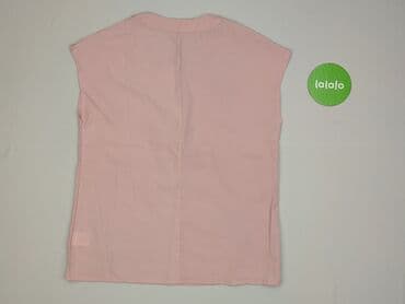 bluzki pudrowy róż krótki rękaw: Bluzka damska, rozmiar M — 4