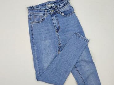 legginsy z wysokim stanem modelujące: Jeansy damskie, S — 1