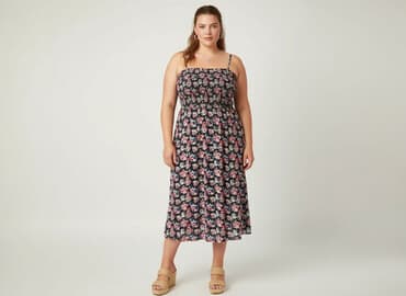 zwiewne sukienki na wesele dla puszystych: Blue, Sukienka damska, rozmiar 4XL — 1