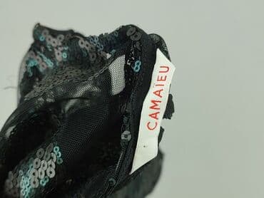 koszulka zolta w czarne paski: Camaïeu, T-shirt damski, L — 4