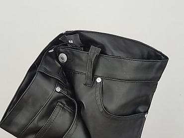 Ubrania męskie: H&M spodnie męskie Slim Fit – czarne, z efektem skóry - Krój — 6