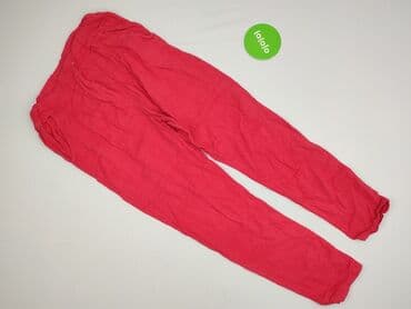 szerokie spodnie do kolan: Material trousers for women, size S — 2