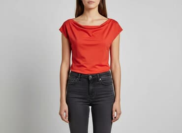 czerwona sukienka cropp: T-shirt damski, rozmiar S — 7