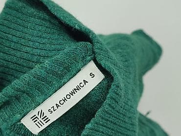 szmaragdowy sweter: SZACHOWNICA, Sweter damski, rozmiar S — 4