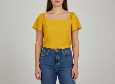 żółte bluzki z krótkim rękawem: Dorothy Perkins, Bluzka damska, rozmiar XL — 6