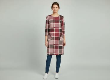 sukienka w czerwoną kratę damska: TU Woman, Sukienka damska, rozmiar M — 1