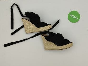 buty na koturnie z futerkiem: Sandały damskie, rozmiar 41 — 13