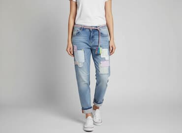 jeansy ze ściągaczami: Jeans for women, size S — 1