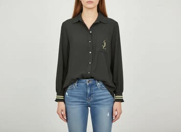 klapki louis vuitton czarne: Koszula damska, rozmiar L — 1