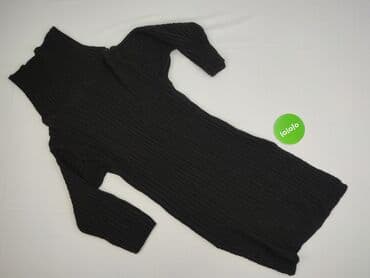 czarna sukienka dzianinowa z golfem: Sukienka damska, rozmiar S — 2