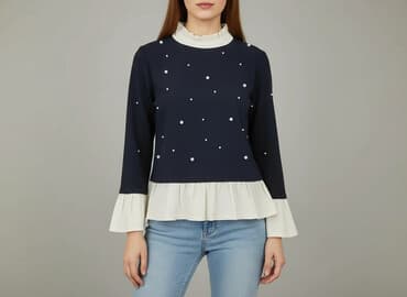 koszula damska z perełkami: Women's blouse, size S — 1