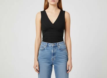 kamizelka damska krótka h m: H&M, Bluzka damska, rozmiar S — 6