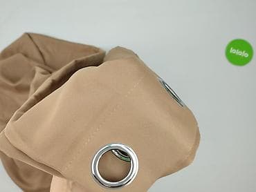 Dekoracje do domu: Zasłona na przelotkach – beżowa - Typ: zasłona gotowa na karnisz — 4