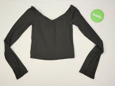 obcisła bluzki z dekoltem: Bershka, Top damski, rozmiar M — 3