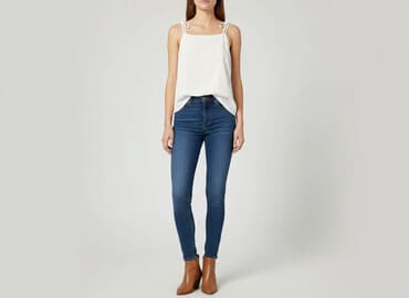 bluzki na grubych ramiączkach: Top damski, rozmiar L — 1