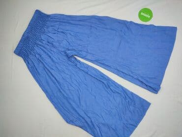 szerokie damskie jeansy: Spodnie materiałowe damskie, rozmiar L — 3