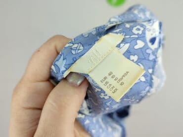 niebieska sukienka w kwiaty h m: H&M, Sukienka damska, rozmiar L — 5