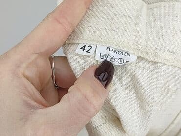 białe lniane spodnie zara: Spodnie materiałowe damskie, rozmiar XL — 5