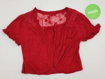 piękne czerwone sukienki na wesele: Kardigan damski, rozmiar S — 2