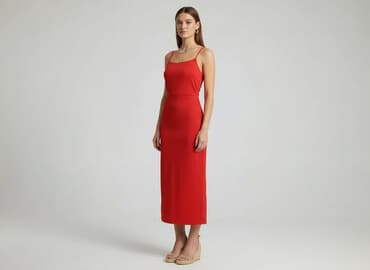 czerwone sukienki maxi: Sukienka damska, rozmiar M — 6