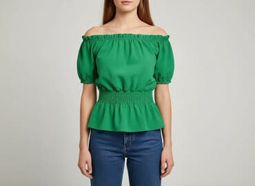 zielone eleganckie bluzki: Bluzka damska, rozmiar S — 5