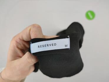 reserved czarna sukienka z bufiastymi rękawami: Reserved, Sukienka damska, rozmiar M — 4