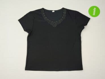 czarne t shirty damskie w serek: T-shirt damski, rozmiar XL — 2