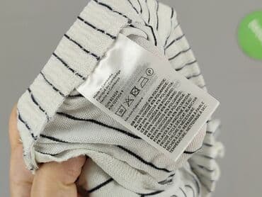 krótkie spodenki z wysokim stanem w paski: Imię, Szorty damskie, rozmiar S — 5