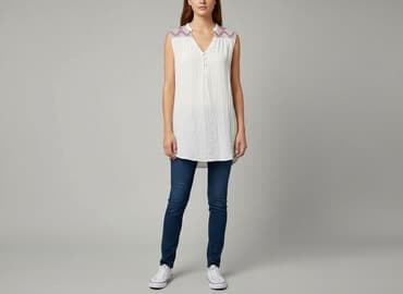 tanie bluzki z krótkim rękawem: Bluzka damska, rozmiar S — 7