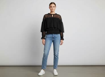 bluzka z dekoltem sinsay: Sinsay, Bluzka damska, rozmiar L — 1