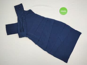 eleganckie sukienki na wesele granat różm 48: Sukienka damska, rozmiar M — 3