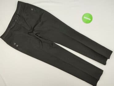 czarne spodnie z białą nitką: Spodnie materiałowe damskie, rozmiar M — 2