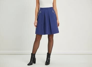 niebieska spódnice plisowane: Spódnica damska, XS — 6