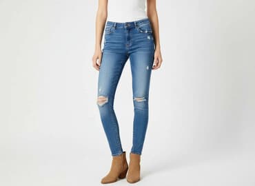 tanie jeansy rurki damskie: Skinny, Jeansy damskie, rozmiar XS — 6