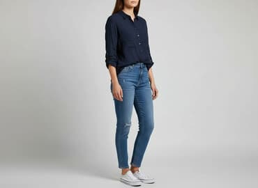 koszula niebieska hm: Koszula damska, rozmiar S — 6