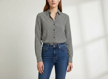 ubrania w pepitkę: Koszula damska, rozmiar S — 1