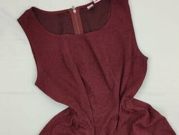 bordowa długa sukienki: Sukienka damska, rozmiar L — 1