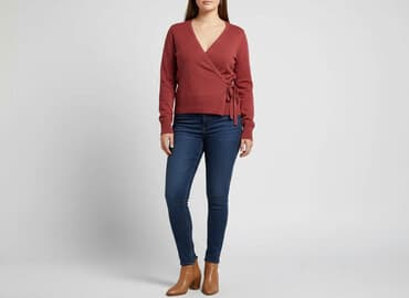 sweter kopertowy wiązany zara: Kardigan damski, rozmiar XL — 7