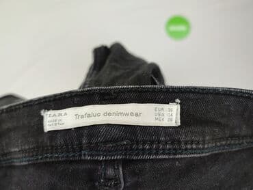 zara spodnie czarne szerokie: Zara, Jeansy damskie, rozmiar S — 4