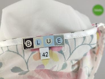 mango len: Blue, Bluzka damska, rozmiar XL — 4