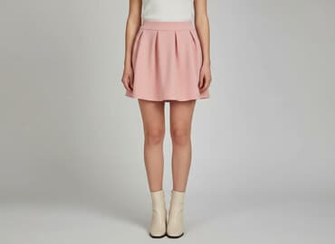 spódnice rozkloszowane pudrowy róż: Spódnica damska, rozmiar S — 1