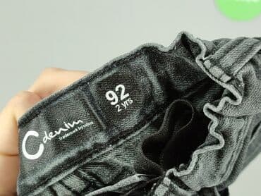 szerokie jeansy czarne: Jeans, 1.5-2 years, 92, condition - Perfect — 4