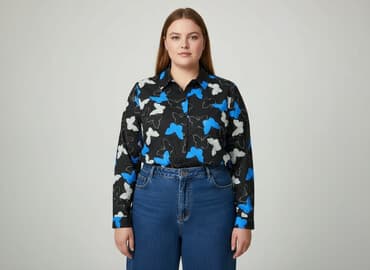shein koszule damskie plus size: Shein Curve, Koszula damska, rozmiar 4XL — 1
