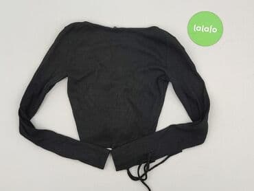 czarne body z długim rękawem zara: Zara, Top damski, rozmiar S — 3