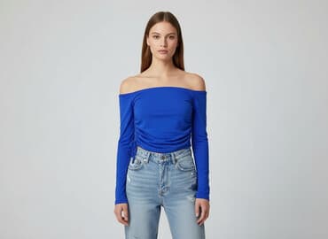 bluzki z odkrytymi ramionami mohito: Bershka, Bluzka damska, rozmiar XS — 6